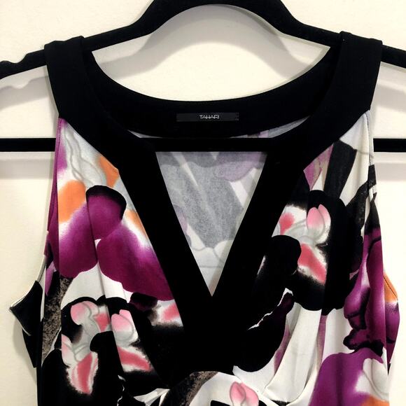 Tahari Floral V-Neck Lightweight Size Small Y2K Babydoll - Picture 2 of 6